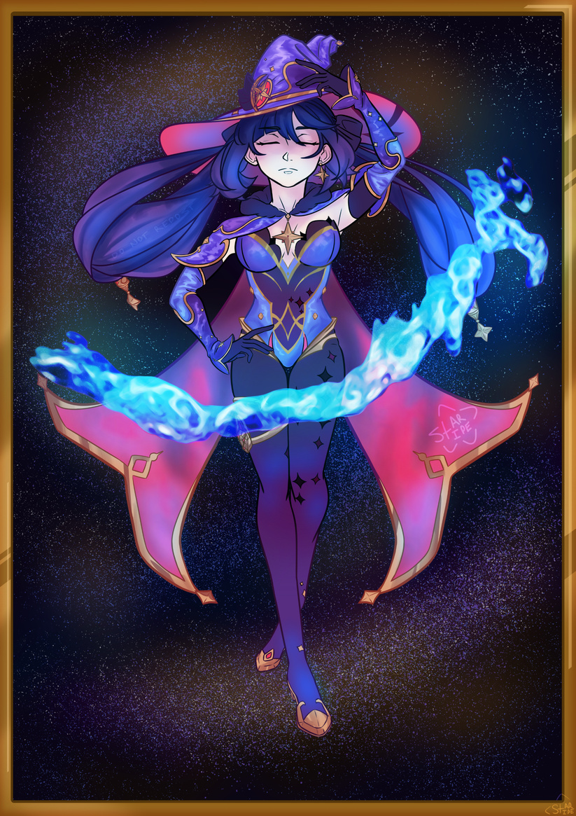 Piece done for collaborative hoyoverse-themed zine, Dulcet